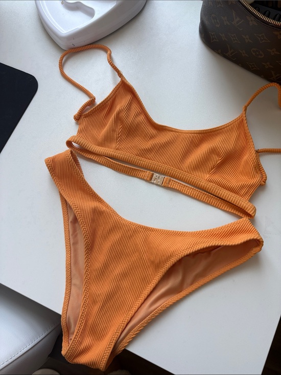 Meshki Other - Meshki Ribbed Orange High-Cut Bikini Set
